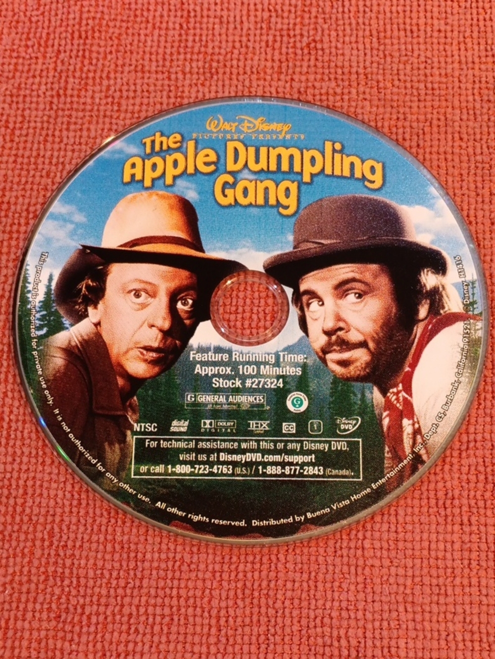 2/$12 Disney The Apple Dumpling Gang DVD *NO CASE*
